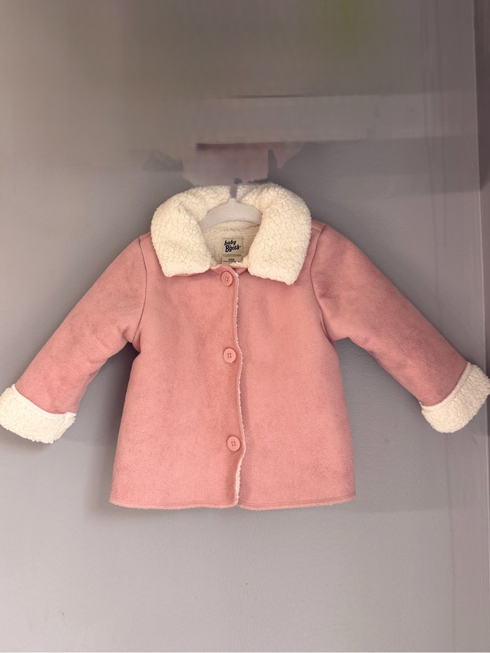 Baby Sherpa Faux Suede Jacket
Size 9M